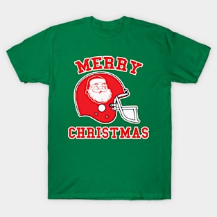 Merry Christmas Santa Football helmet T-Shirt